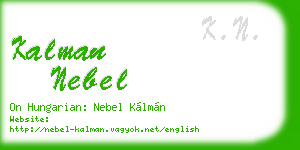 kalman nebel business card